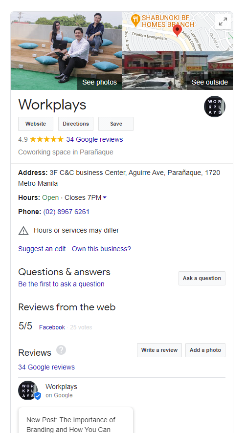 workplays google my business profile