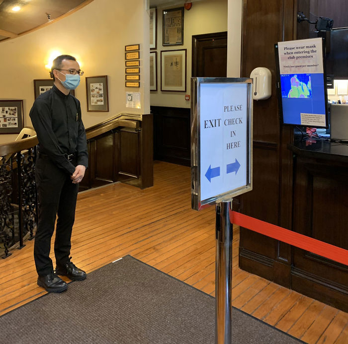 Temperature Check & Sign-In At A Private Club