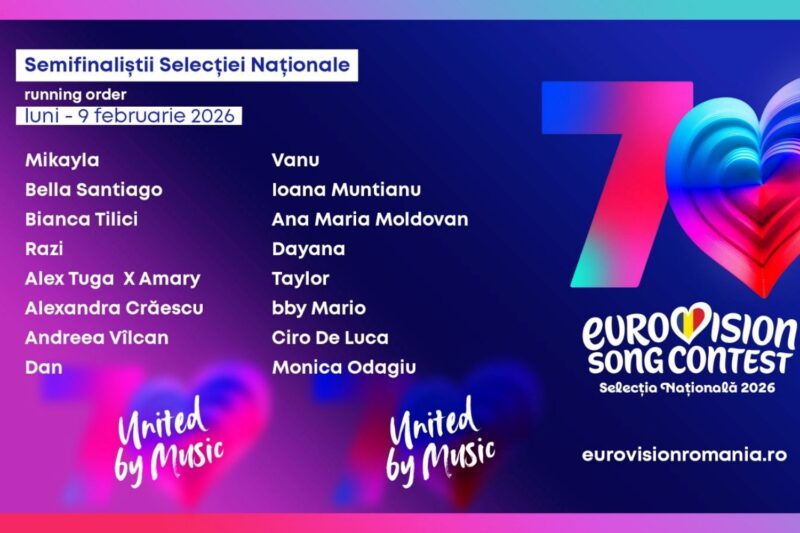 VIDEO: Cum sună piesele interpretate în prima semifinală a Selecției Naționale Eurovision 2026