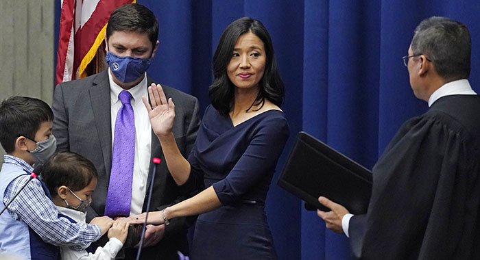 2021116_Wu_AP_700 Michelle Wu is sworn in as mayor of Boston