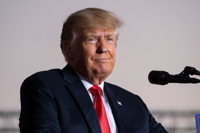 Nightly 12-23-21 main photo Former President Donald Trump speaks during a rally in Perry, Ga., on Sept. 25, 2021.