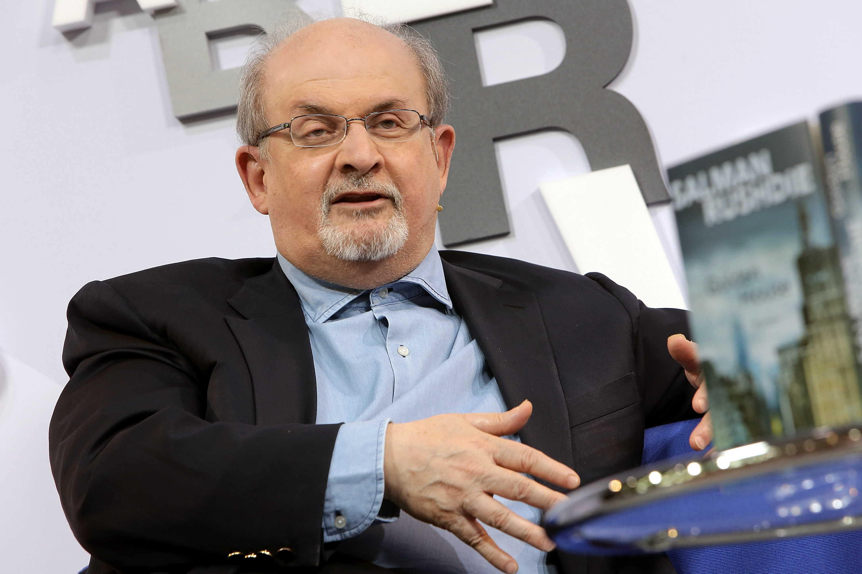 A photo of Salman Rushdie.