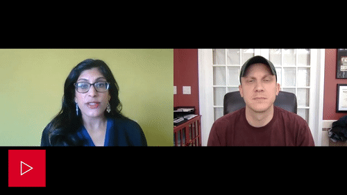 Nightly video player of Renuka Rayasam and Tim Alberta Three-Minute interview 