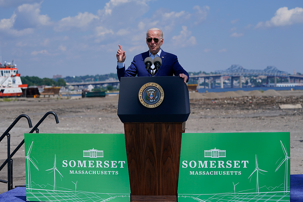 PM_0720_Bravender_WHITE-HOUSE_1160_01.jpg President Joe Biden speaks about climate change and clean energy at Brayton Power Station in Somerset, Mass., yesterday.