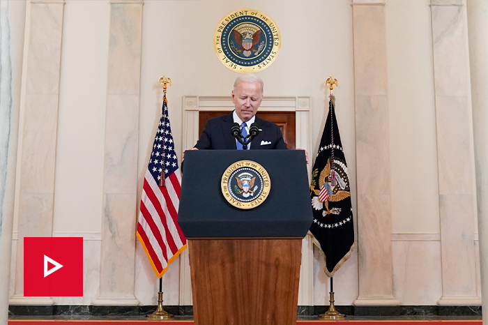 President Joe Biden addresses the nation.