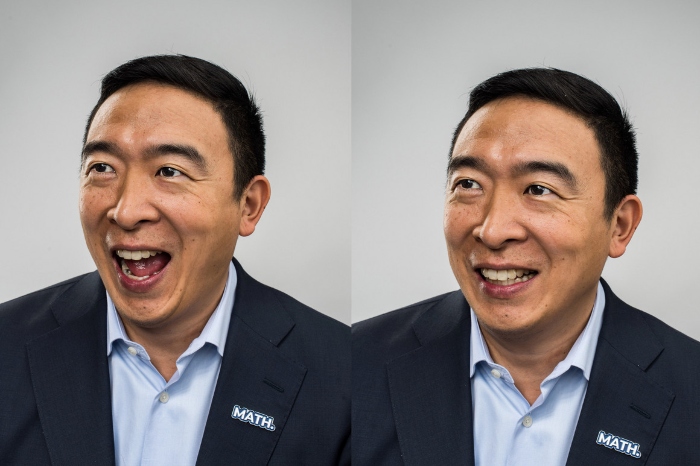 Nightly 10-1-21 photo 2 Andrew Yang speaks to POLITICO after the Democratic Debate on Dec. 19, 2019 in Los Angeles.