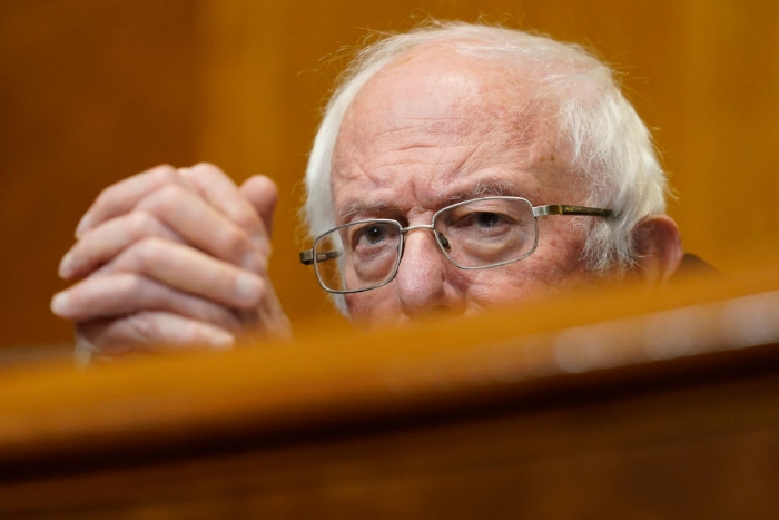Nightly 31621 photo Sen. Bernie Sanders listens during a hearing on Capitol Hill.