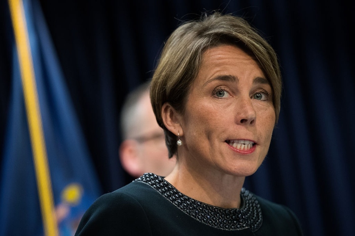 Nightly 1-19-22 photo 3 Massachusetts Attorney General Maura Healey speaks during a press conference.