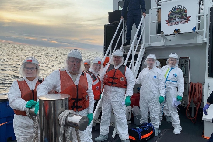 Nightly 9-15-21 photo The team Michael Callahan led to board the second cruise ship infected with Covid, in February 2020, off the coast of California.