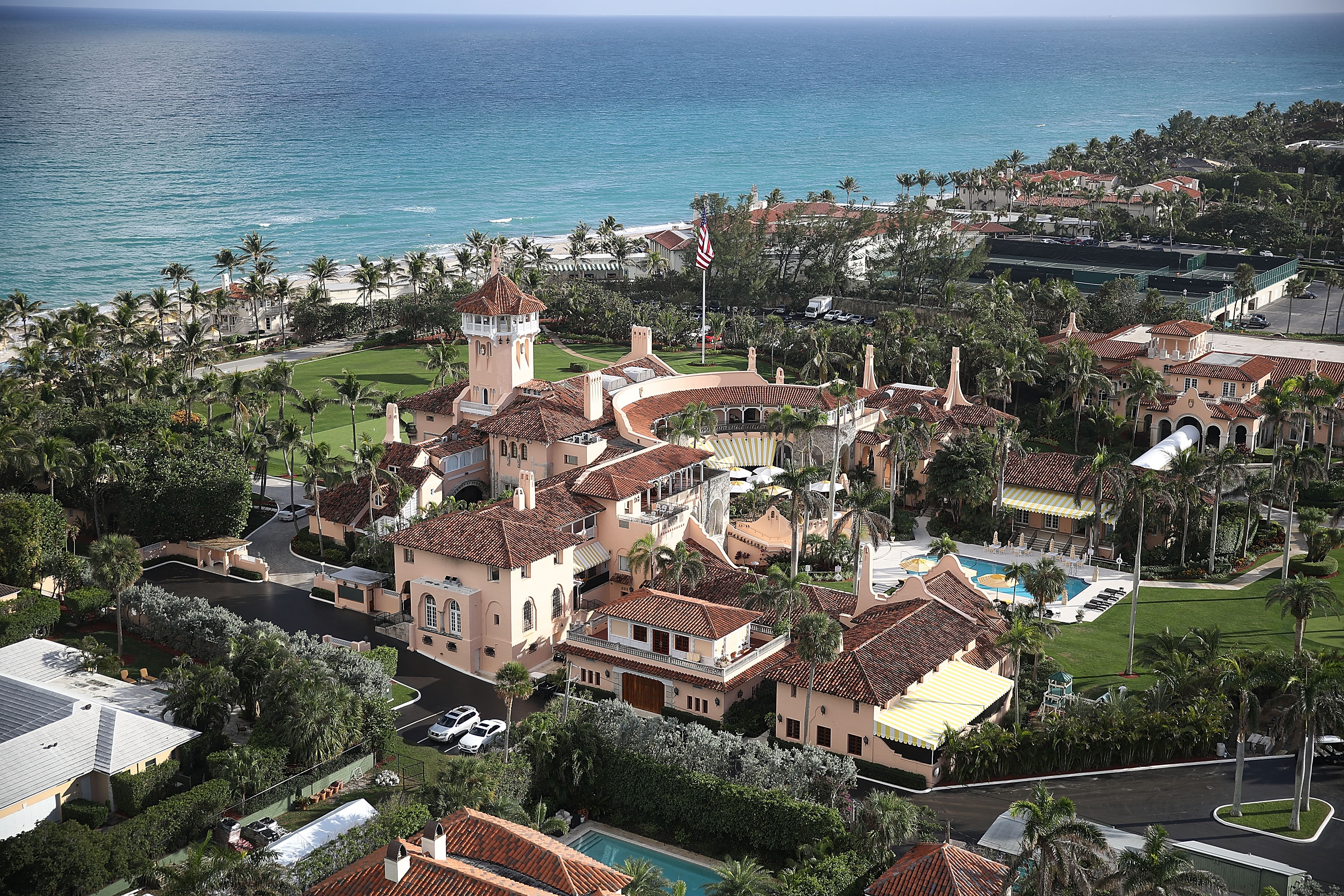A photo from above of the Mar-a-Lago resort. 