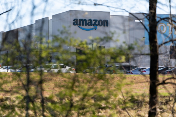 The Amazon fulfillment warehouse at the center of a unionization drive is seen in Bessemer, Ala. 