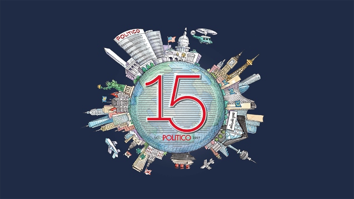 Nightly 1-21-22 photo Graphic celebrating POLITICO's 15th anniversary