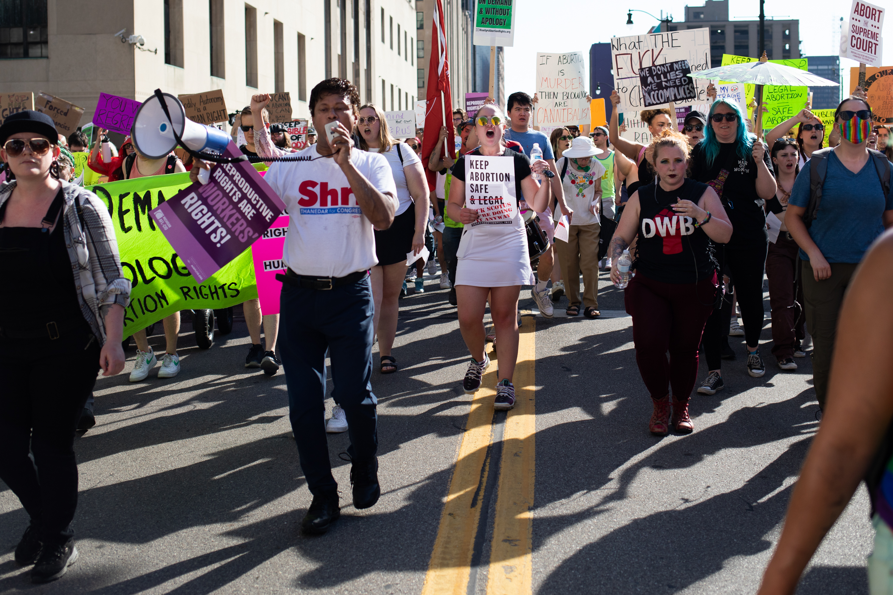 Nightly-LeadImage-082422 A photo of abortion rights demonstrators marching in Detroit, Mich.