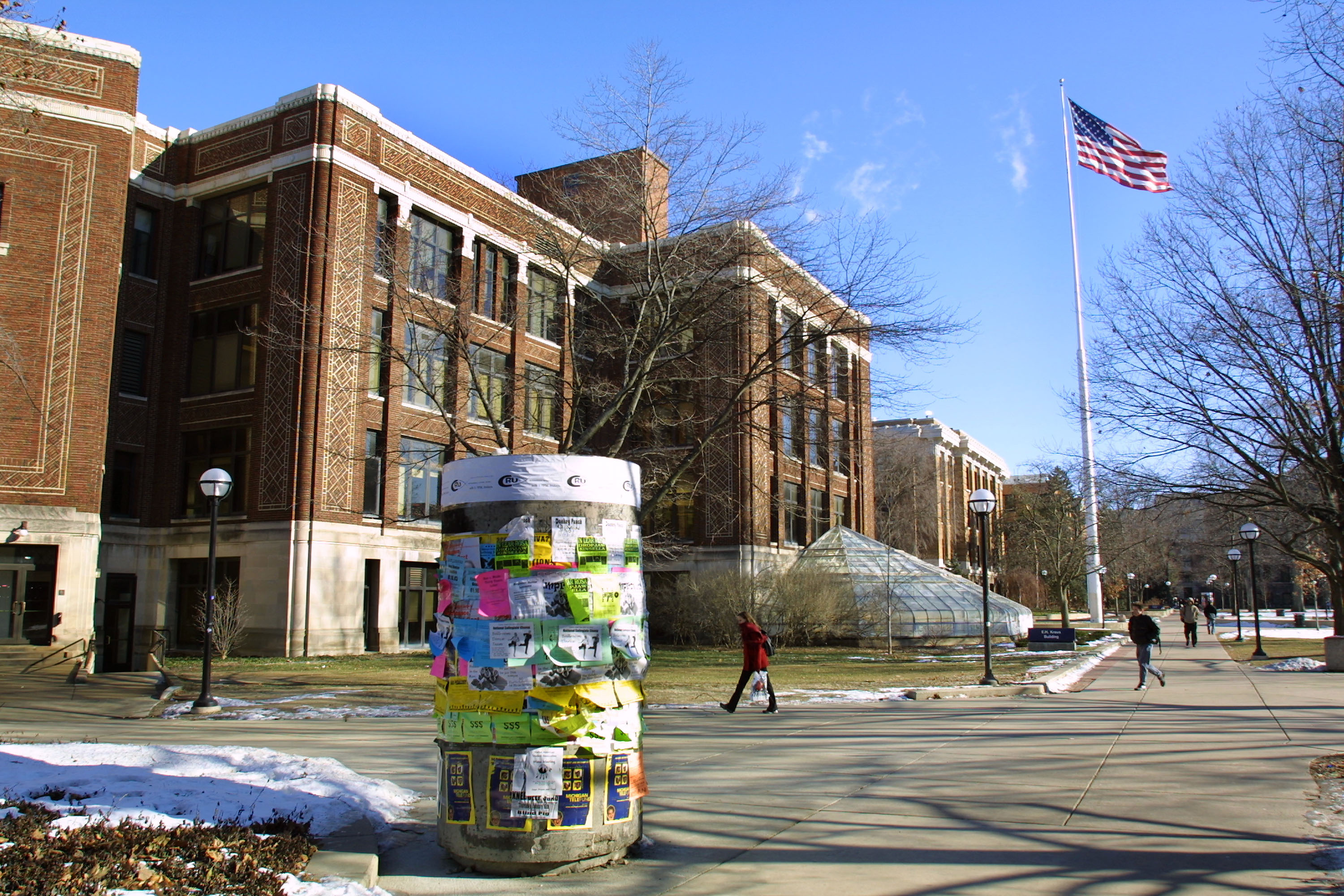 A photo of buildings at the University of Michigan.