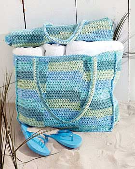 Crochet Beach Mat and Tote Bag