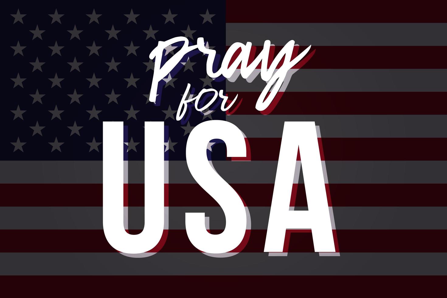 Pray for the USA, Black Lives Matter. Vector Stock Illustration.