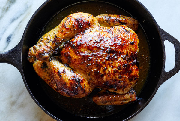 Roast Chicken With Maple Butter and Rosemary