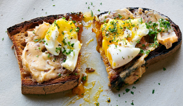 Soft-Boiled Eggs With Anchovy Toast