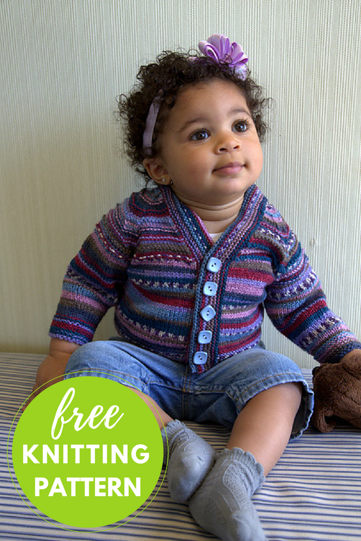 Sweet Stripes Baby Sweater Free Knitting Pattern
