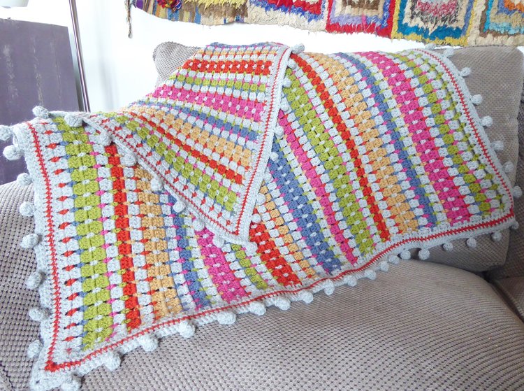 Block Stitch Crochet Lap Blanket by Emma Leith
