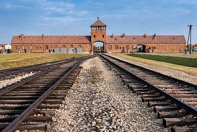 During 1943 and 1944, the killing center at Auschwitz-Birkenau played a  central role in the planned destruction of European Jewry.  Transports arrived on a regular schedule from every German-occupied country of Europe.  (ushmm)