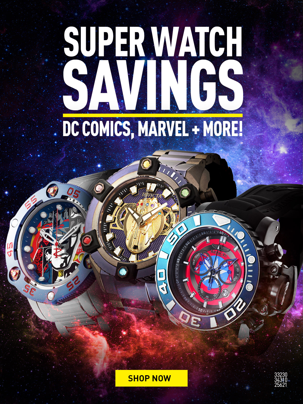 Super watch savings! DC Comics, Marvel + more!