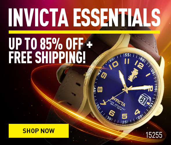 Invicta Essentials. Up to 85% off + Free Shipping!