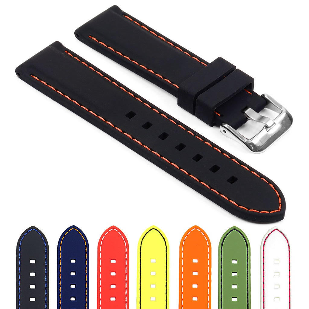 Rubber Strap with Stitching - Quick Release