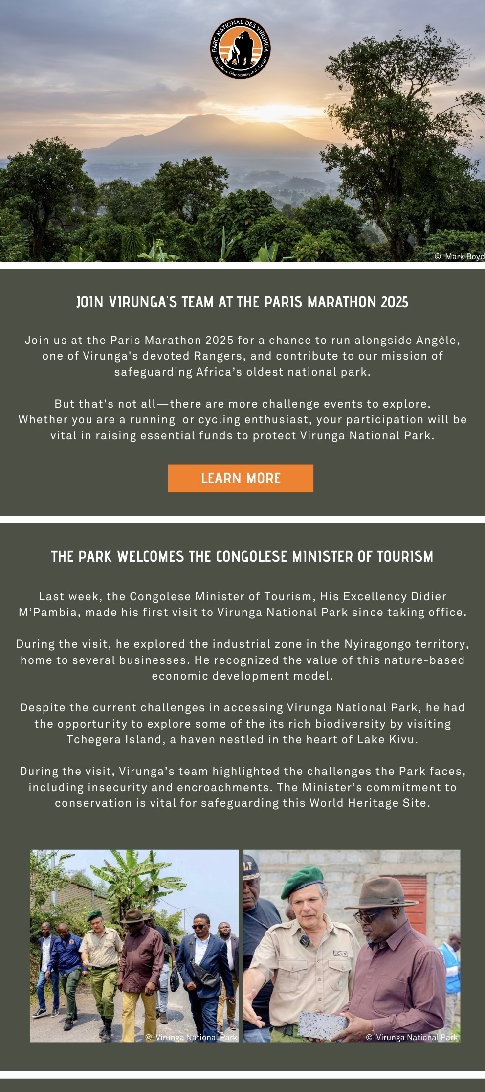 Join us at the Paris Marathon 2025 for a chance to run alongside Angèle, one of Virunga's devoted Rangers, and contribute to our mission of safeguarding Africa’s oldest national park.