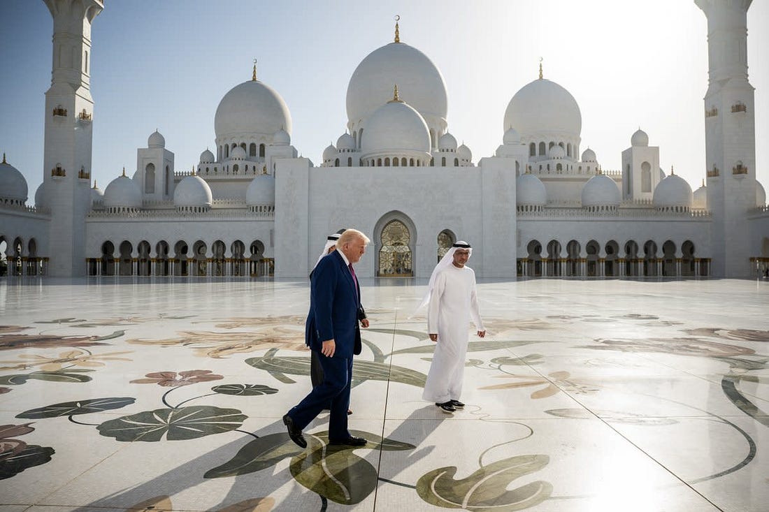 Trump at the Sheikh Zayed Grand Mosque in Abu Dhabi Trump at the Sheikh Zayed Grand Mosque in Abu Dhabi