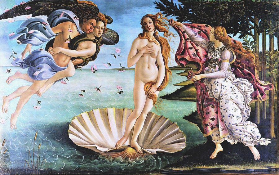 The Birth Of Venus Painting - The Birth of Venus - Digital Remastered Edition by Sandro Botticelli