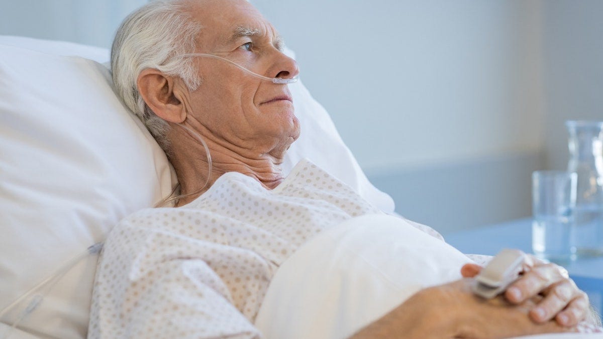 Elderly man in hospital Elderly man in hospital