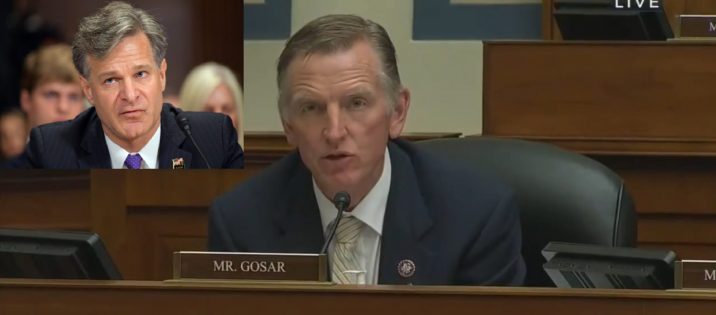 Video: Rep Gosar Tears FBI Dir Wray A New One, Exposes Slaughter Of Trump Supporter