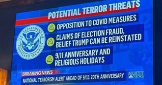 DHS: Biggest Terror Threat = Biden Election Skeptics, Anti-Maskers