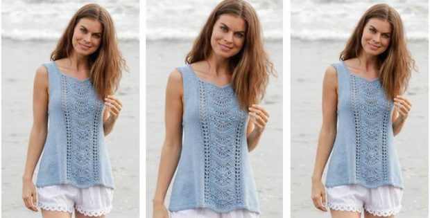 Gentle Waves knitted lacey top | the knitting space