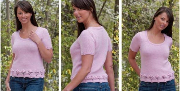 Sweet Spring knitted lacy top | the knitting space