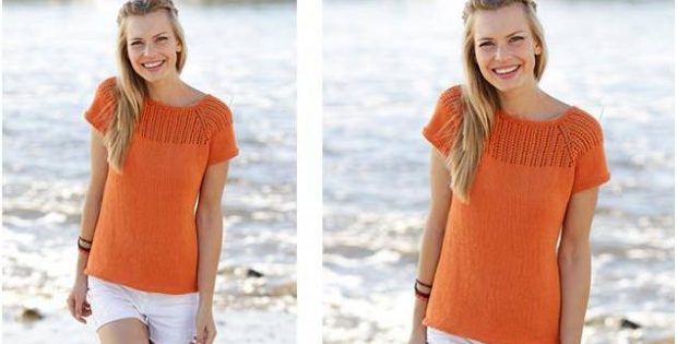 orange dream knitted top | the knitting space