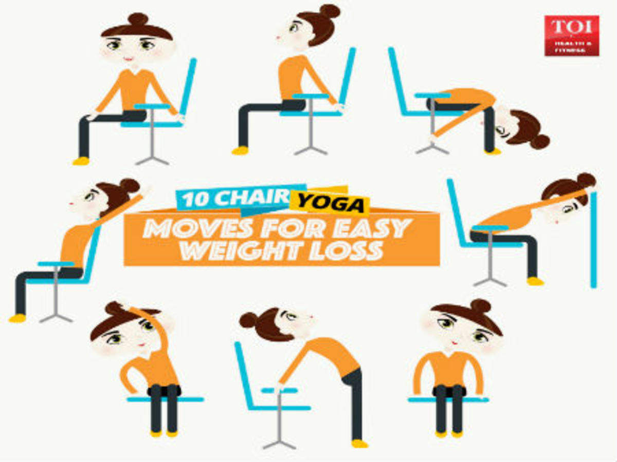 10 chair yoga moves for easy weight loss - Times of India