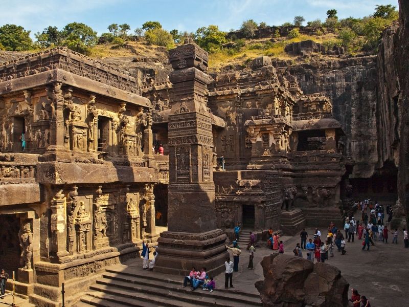 Khu chùa hang Ajanta ở miền Trung Ấn Độ.