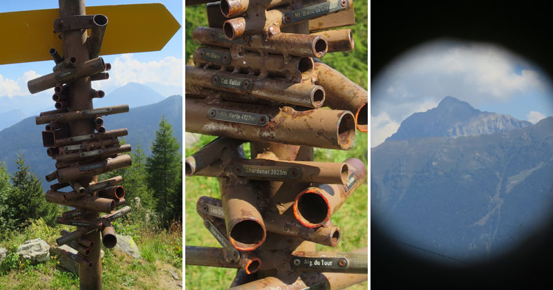 Clever Swiss Direction Sign Doubles as Viewfinder for Nearby Mountains
