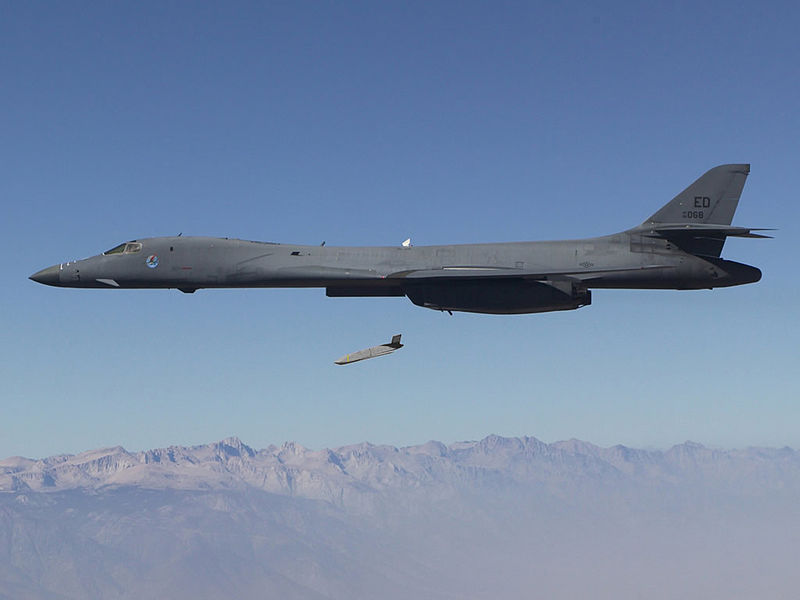 File:Long Range Anti-Ship Missile (LRASM) launches from an Air Force B-1B Lancer.jpg