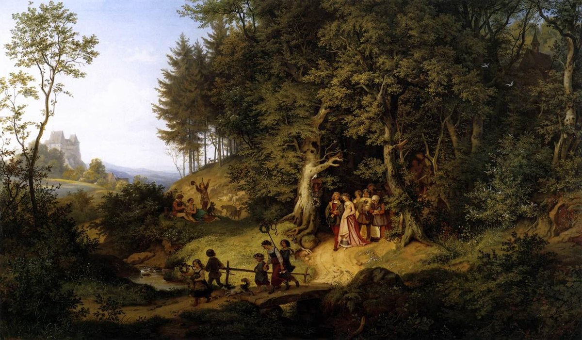 https://upload.wikimedia.org/wikipedia/commons/thumb/6/61/Ludwig_Richter_-_Bridal_Procession_in_a_Spring_Landscape_-_WGA19454.jpg/1200px-Ludwig_Richter_-_Bridal_Procession_in_a_Spring_Landscape_-_WGA19454.jpg