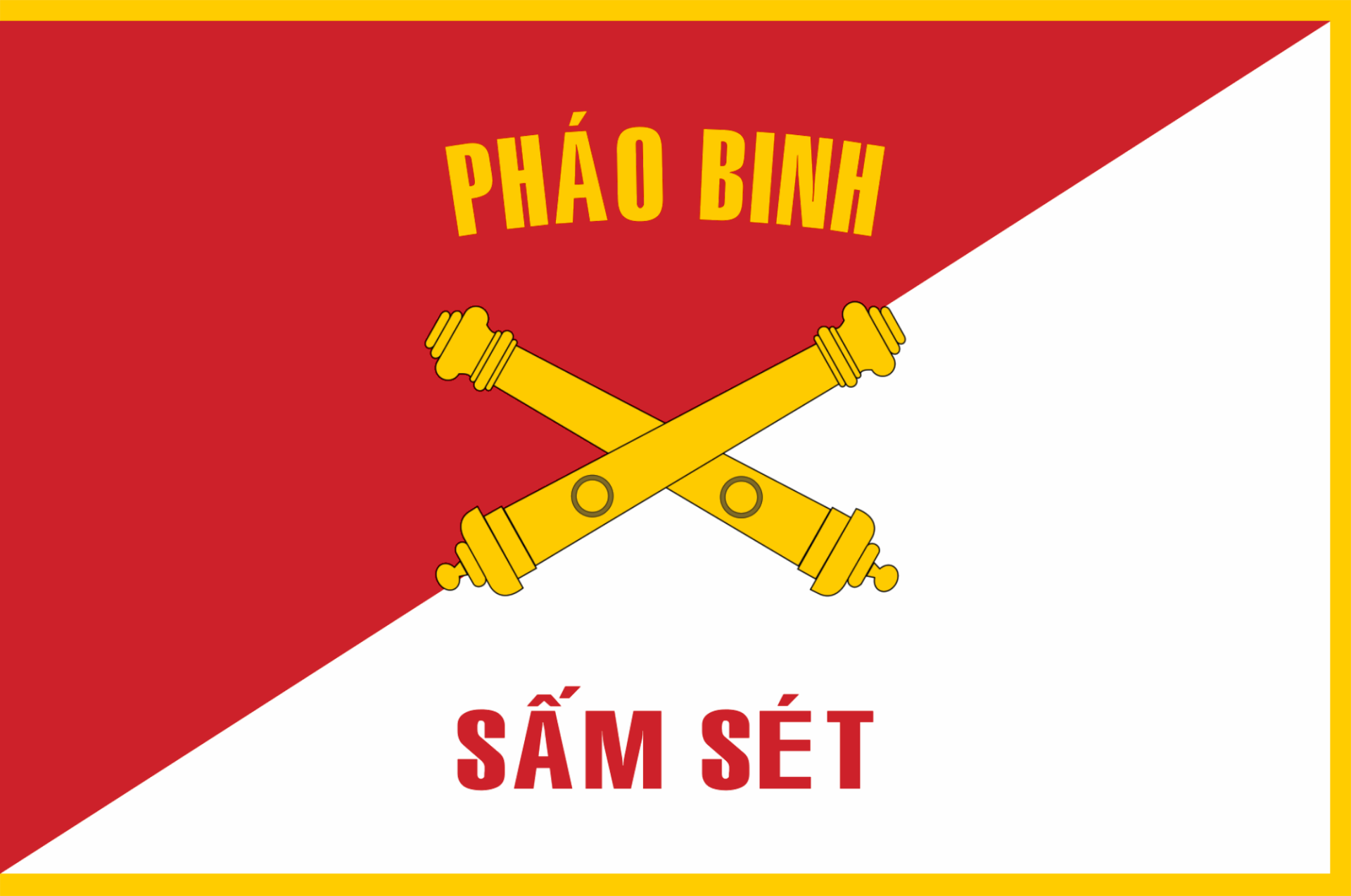Flag of ARVN's Artillery Forces.svg