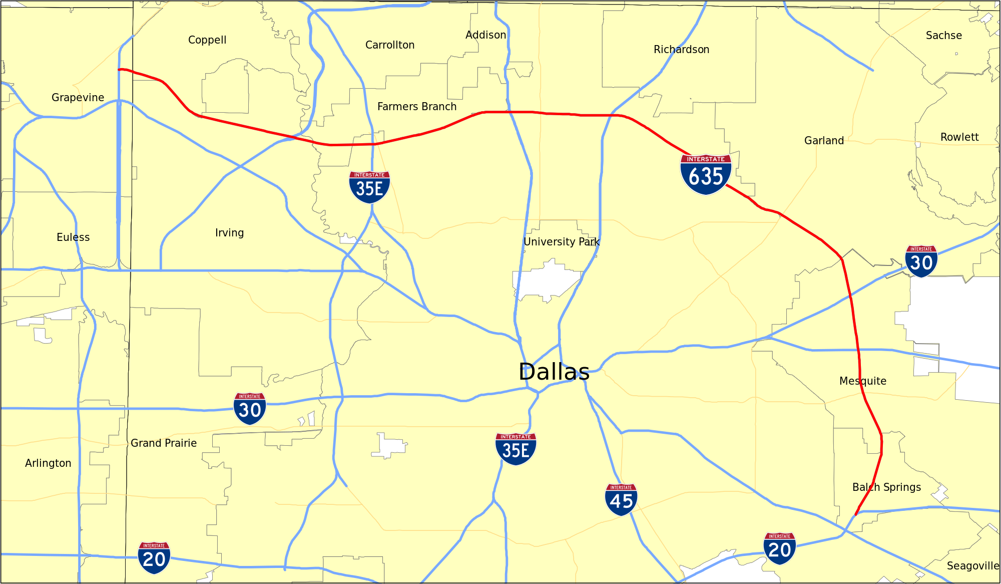 Map of 635