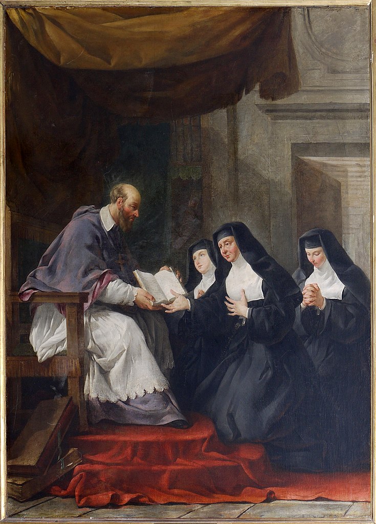 Noël Hallé: Saint Francis de Sales giving Saint Jeanne de Chantal the rule of the order of the Visitation