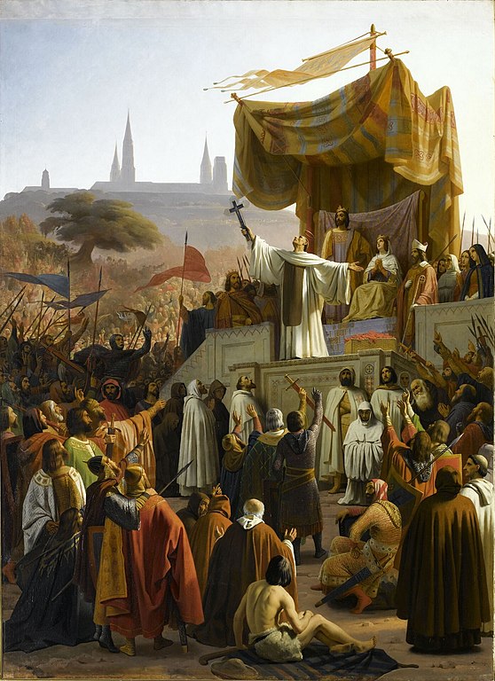 Saint Bernard preaching the second crusade in Vézelay in 1146. (Open Source)