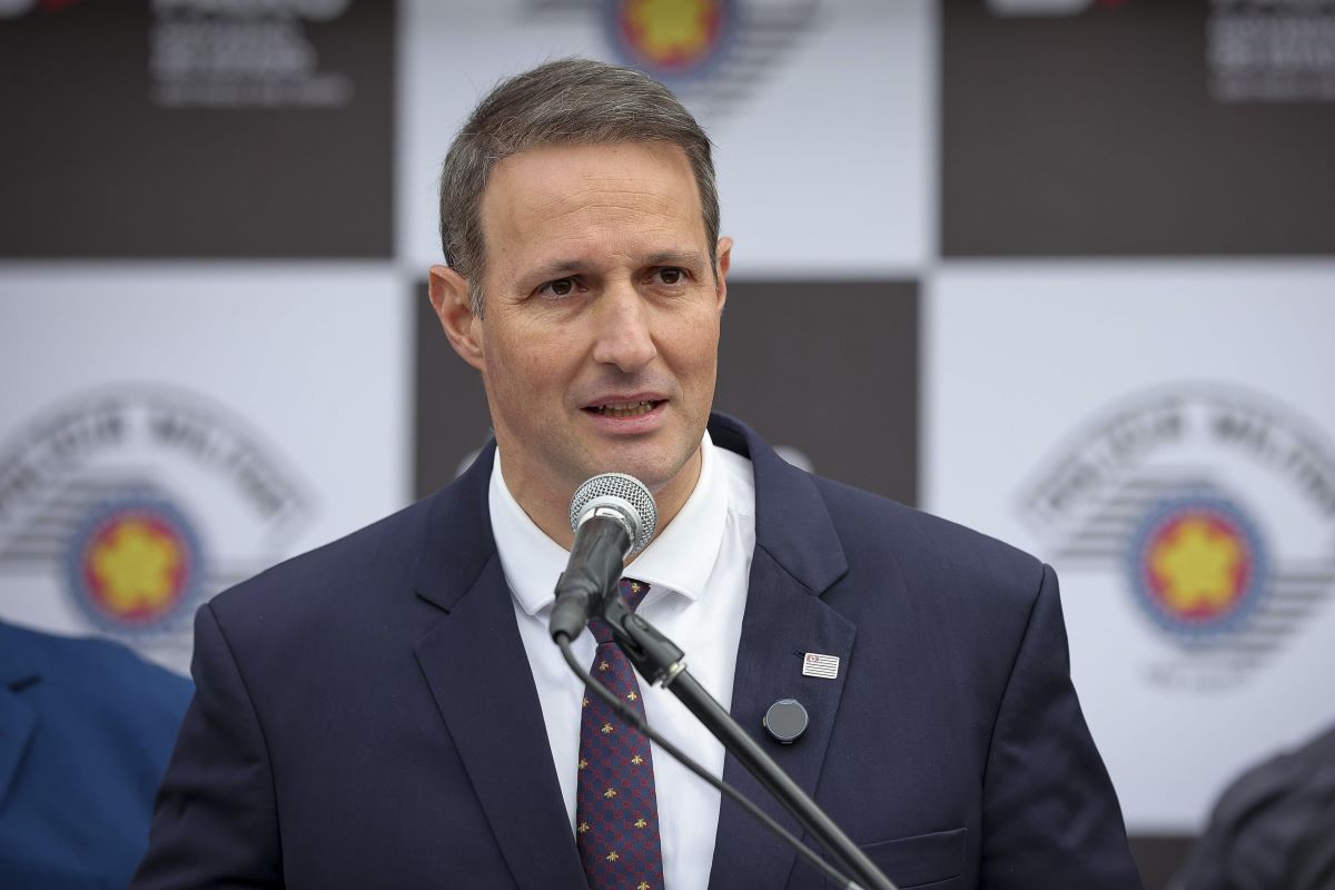 O secretário da Segurança Pública de SP, Guilherme Derrite (PP)