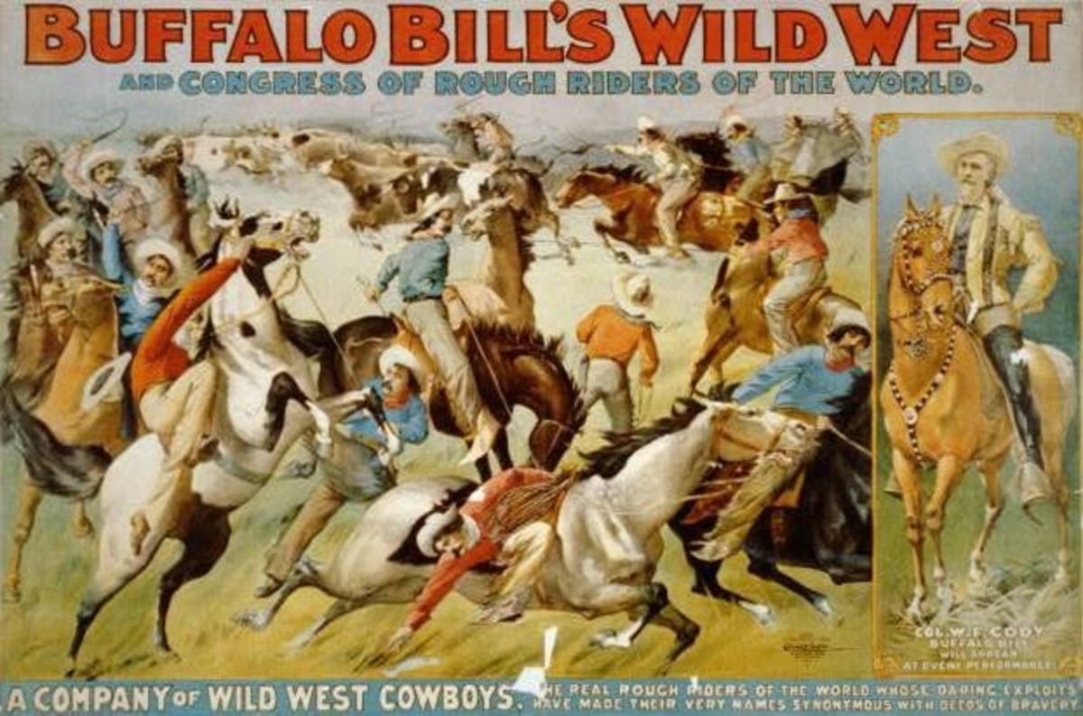An 1899 poster of Buffalo Bill's Wild West and Congress of Rough Riders of the World