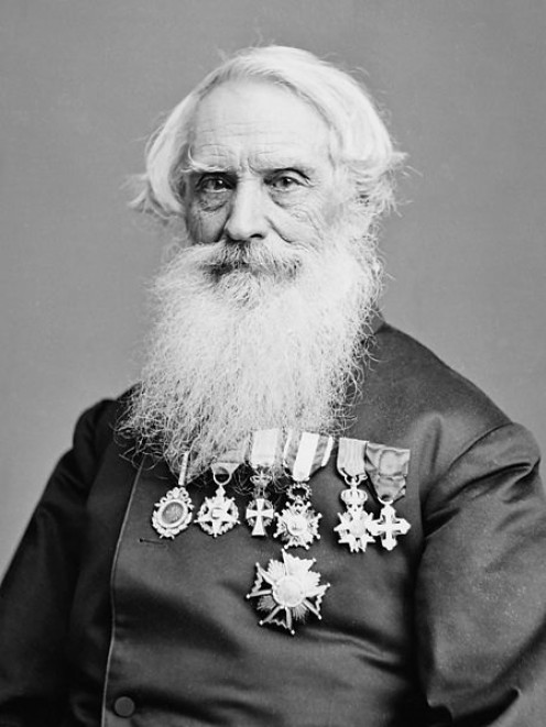 Samuel F. B. Morse, co-inventor of the telegraph. Photograph taken sometime between 1865 and 1880