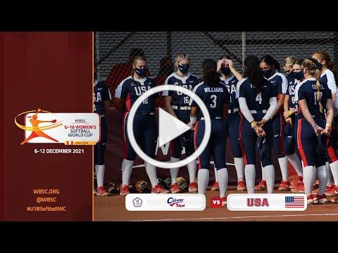 LIVE | Chinese Taipei v USA | World Championship Final U-18 Women's Softball World Cup 2020